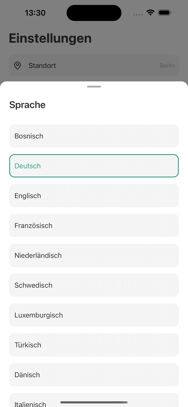Mehrsprachige Benutzeroberfläche