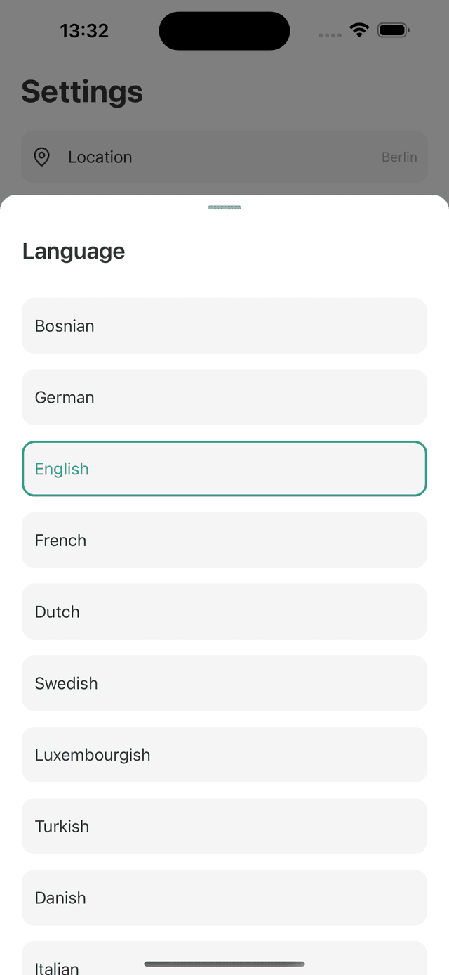 Multilingual UI
