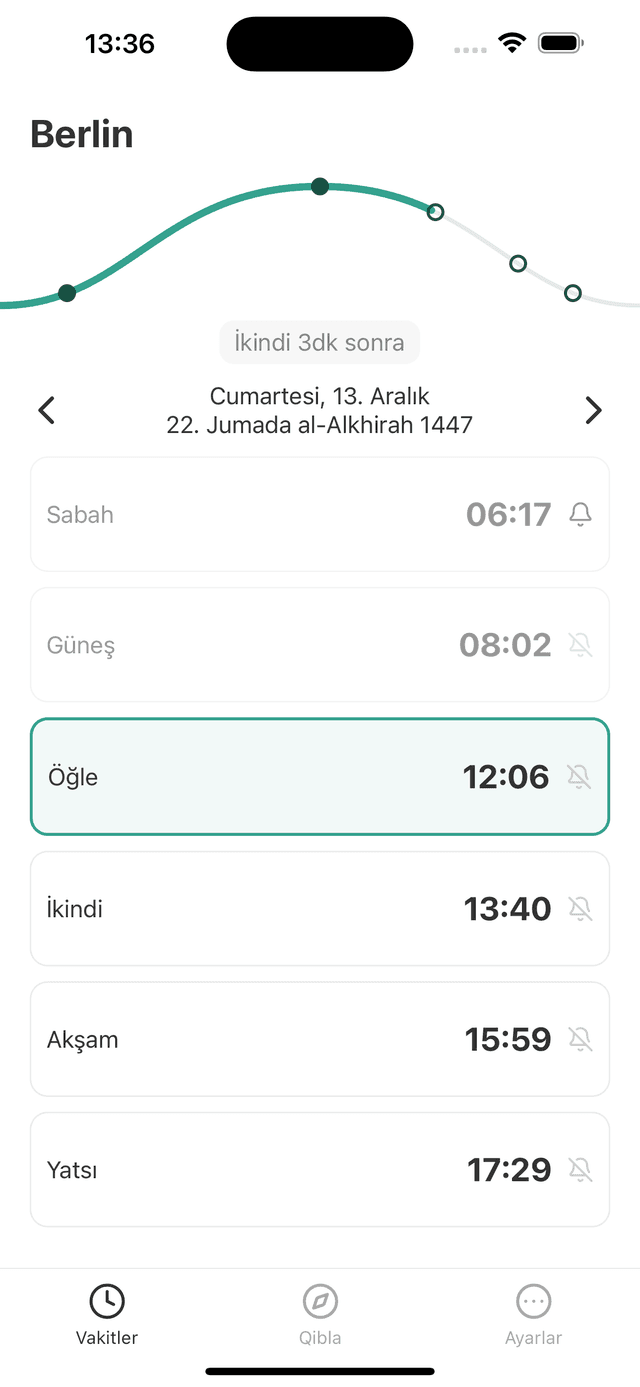 Resmi Namaz Vakitleri